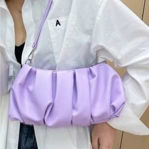 🔥3 for $25 Ruched purple faux leather purse